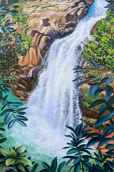 Splash Mountain, acrylic on canvas 36x24 inches